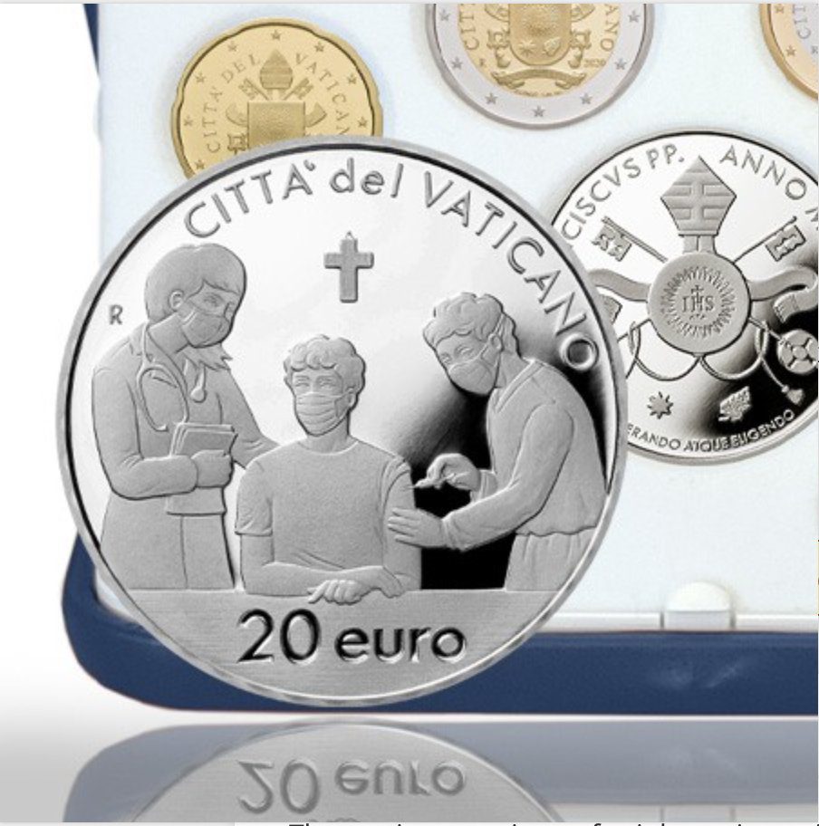 Vatican Issues Silver Coin Featuring Vaccination Motif The