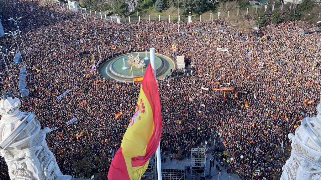 Tens of Thousands Gather in Madrid To Protest Government’s Dictatorial Drift
