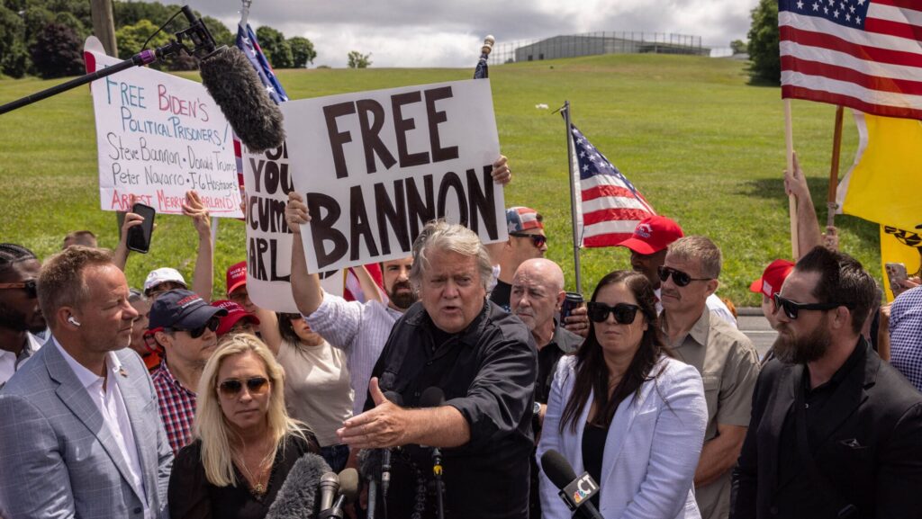 Steve Bannon Begins Four-Month Sentence: ‘I’m a Political Prisoner’