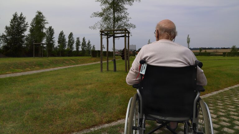 Old man reflecting (Wikimedia Commons)