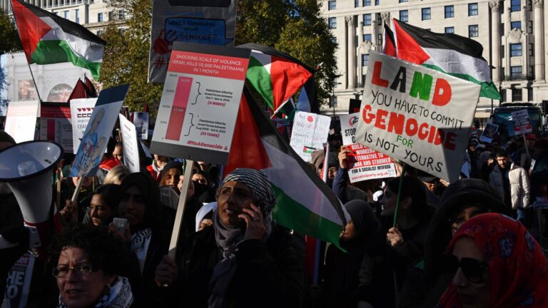 Protest for Palestine in London on October 7, 2023