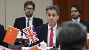 Britain's Energy Secretary Ed Miliband attends the China-UK Energy Dialogue in Beijing