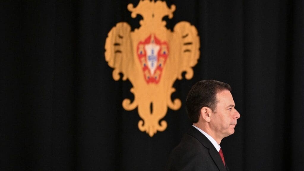 Portuguese Prime Minister Luís Montenegro leaves after a meeting with Portuguese President Marcelo Rebelo de Sousa at Belem Palace in Lisbon on March 12, 2025.