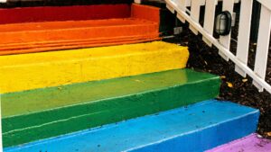 A rainbow staircase