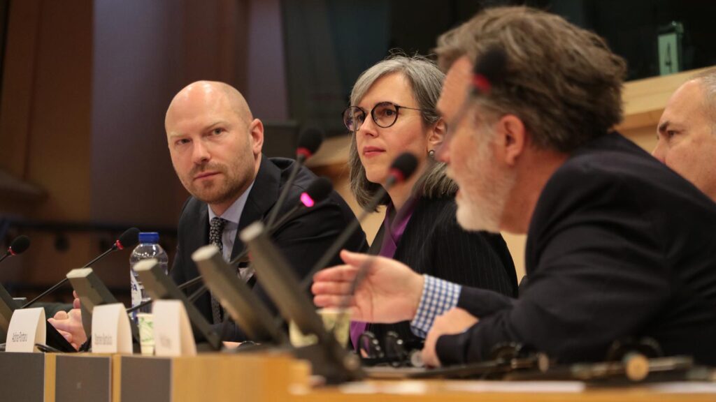 ADF Executive Director Paul Coleman, ADF Senior Counsel for Europe Adina Portaru, and American author Rod Dreher.
