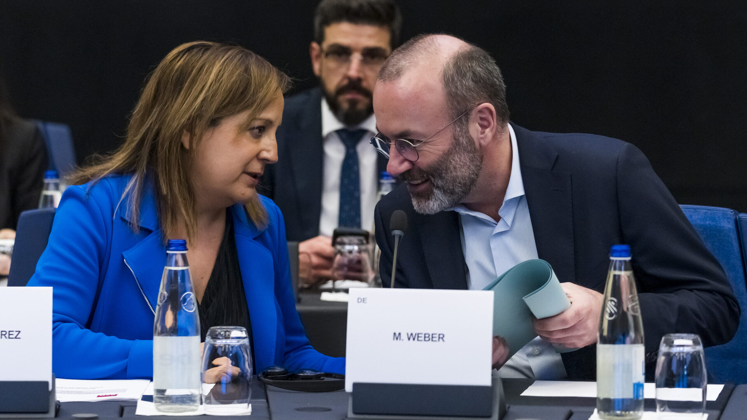 S&D Charwoman Iratxe García Pérez and EPP Chairman Manfred Weber