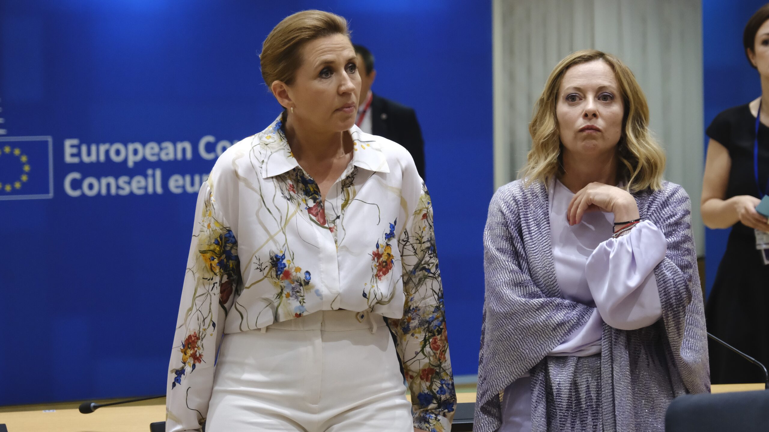 Danish PM Mette Frederiksen and Italian PM Giorgia Meloni