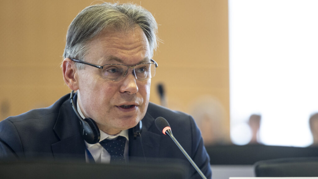 Arkadiusz Mularczyk MEP Poland speaking into microphone