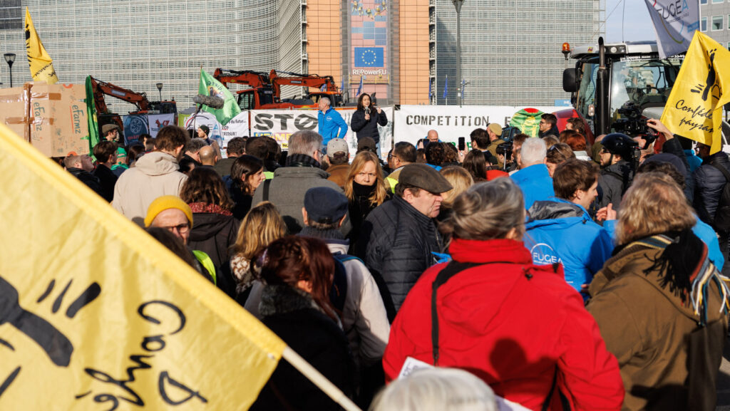 A protest against the EU-Mercosur trade deal