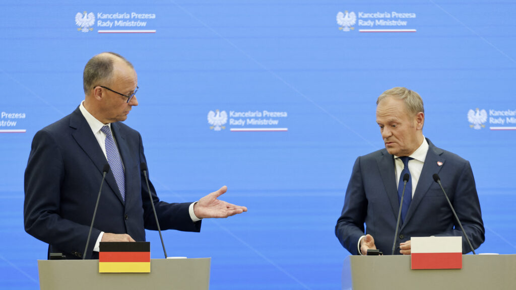 German Chancellor Friedrich Merz and Polish PM Donald Tusk