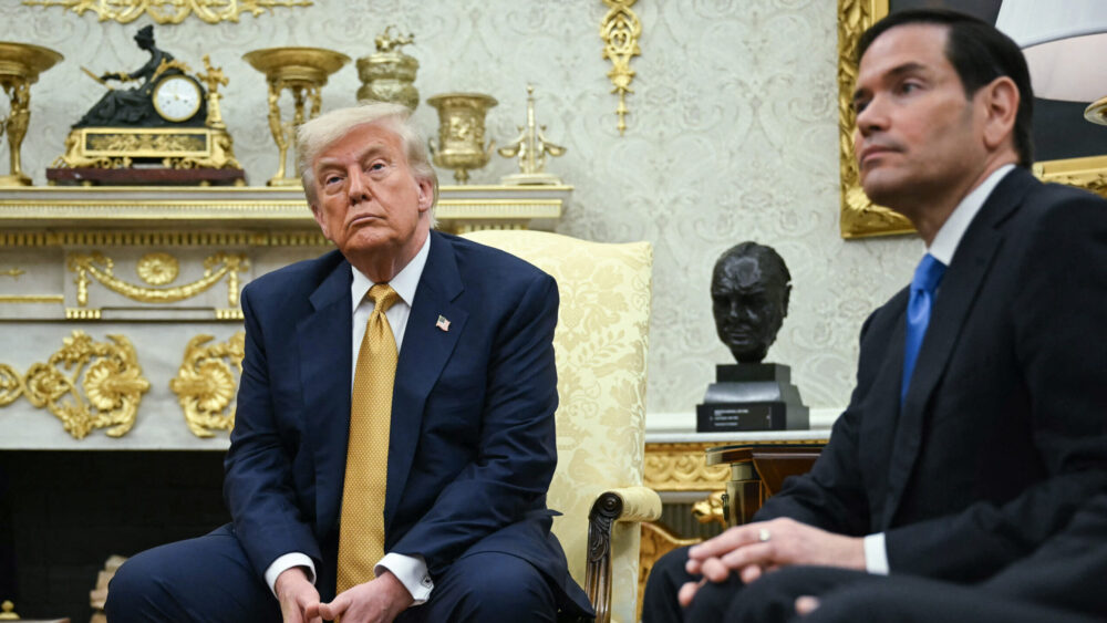 U.S. President Donald Trump and Secretary of State Marco Rubio