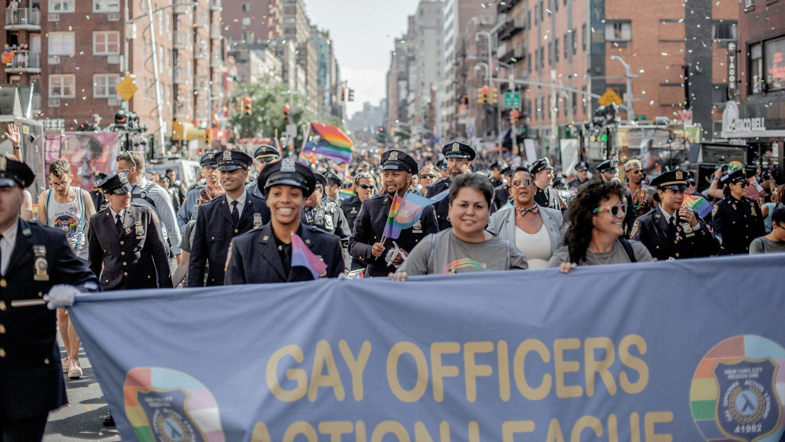 Gay officers at 2019 New York Pride march (Unsplash)