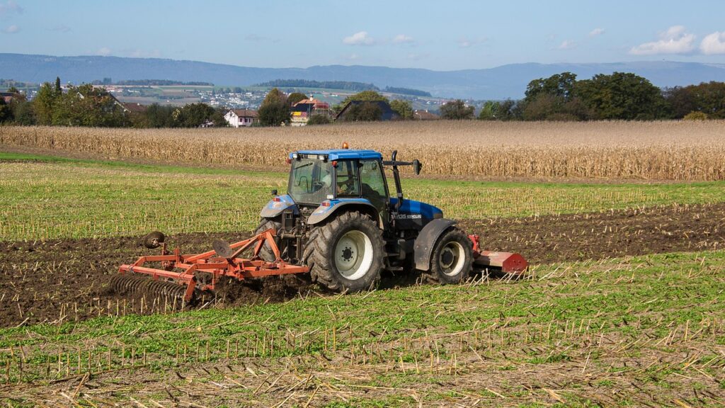 tractor in field