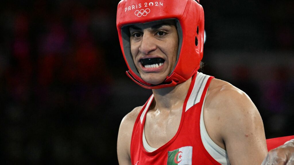 Imane Khelif in boxing gear
