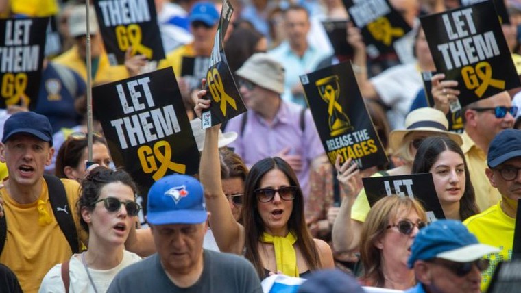 Pro-Israel march in London on August 10, 2025