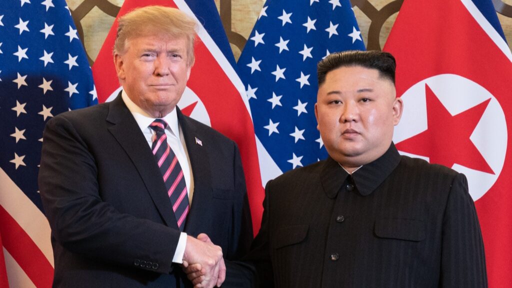 U.S. President Donald Trump and North Korean leader Kim Jong Un in Hanoi, Vietnam in 2019