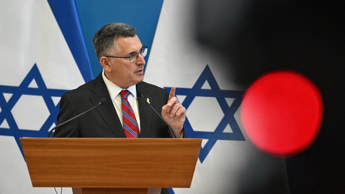 Israeli Foreign Minister Gideon Sa'ar in Budapest on September 8, 2025