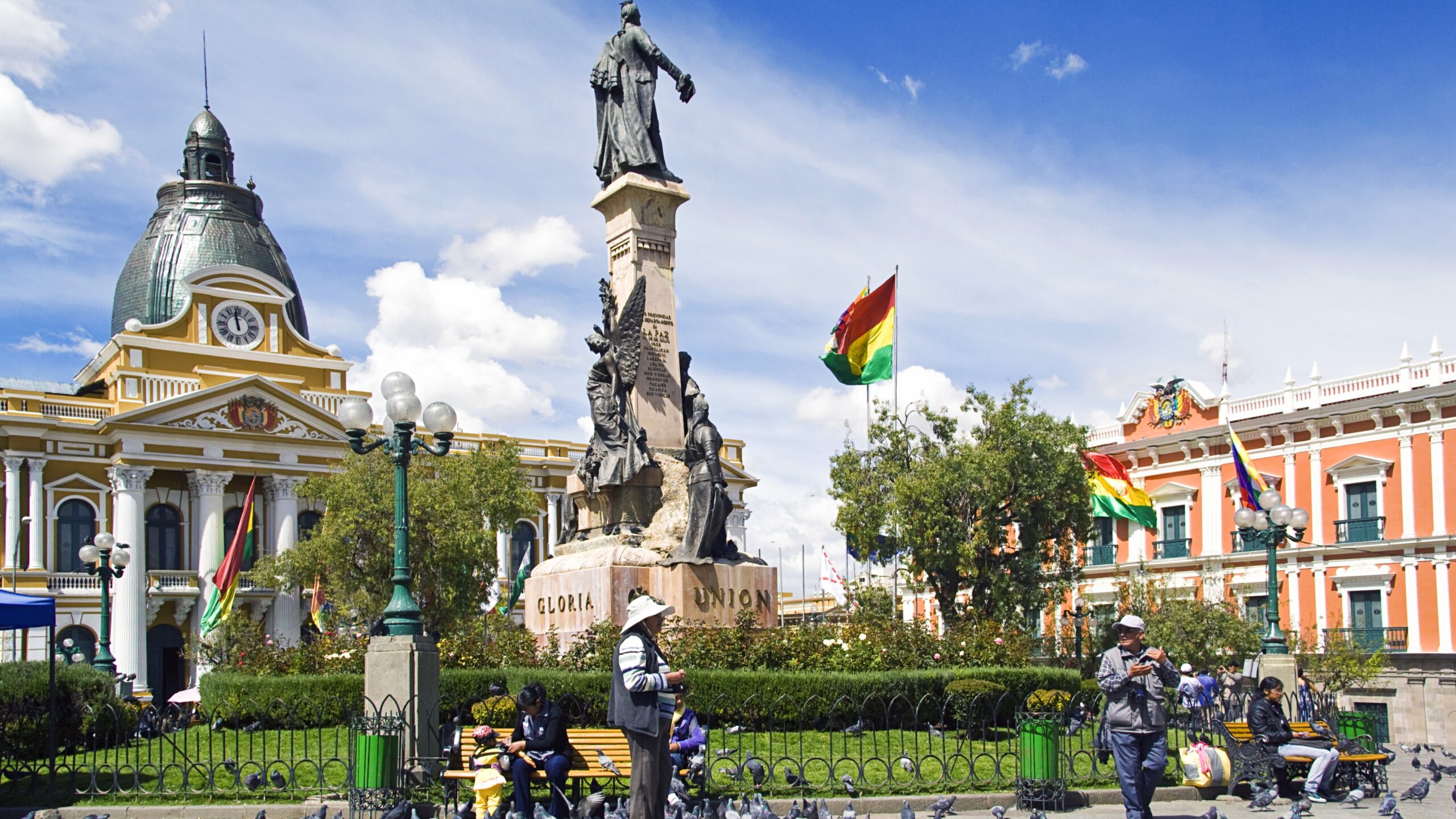 Plaza Murillo in La Paz, Bolivia