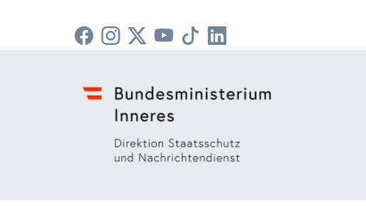 Screenshot of the website of DNS, Austria