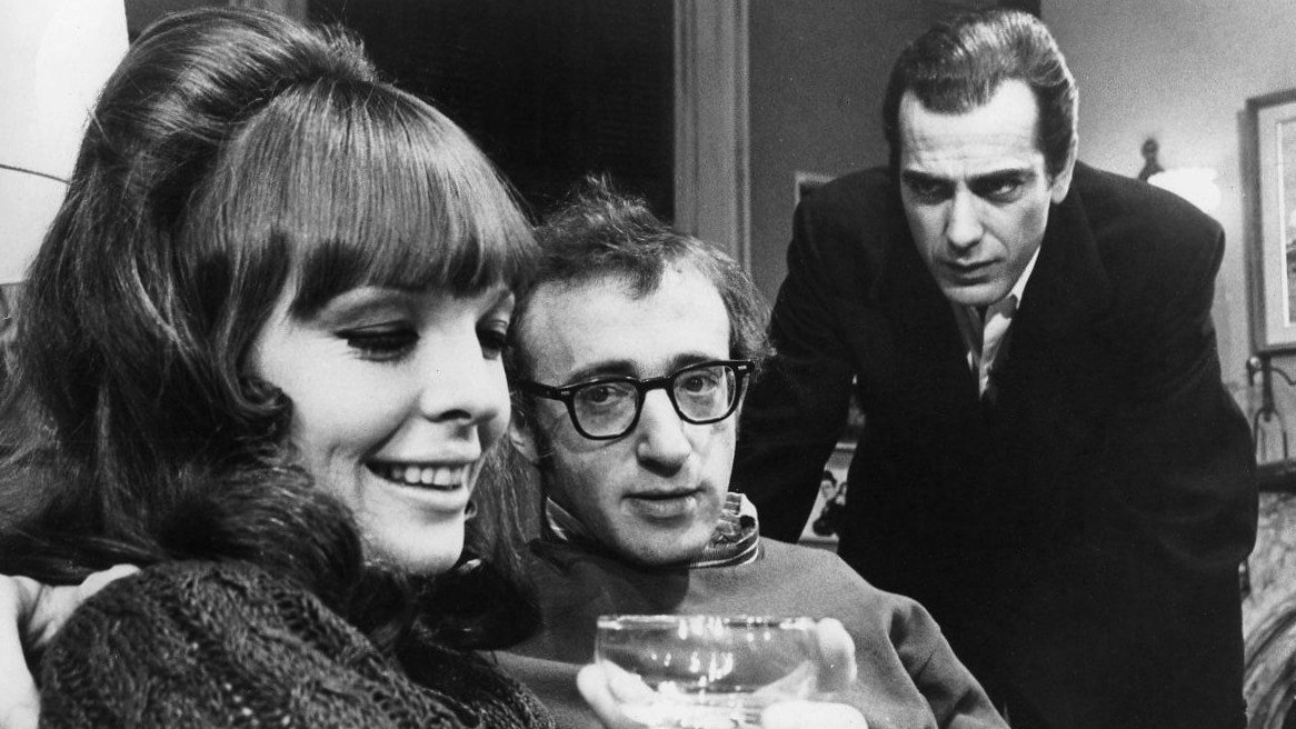 Photo of Diane Keaton, Woody Allen and Jerry Lacy from the Broadway play Play It Again, Sam.