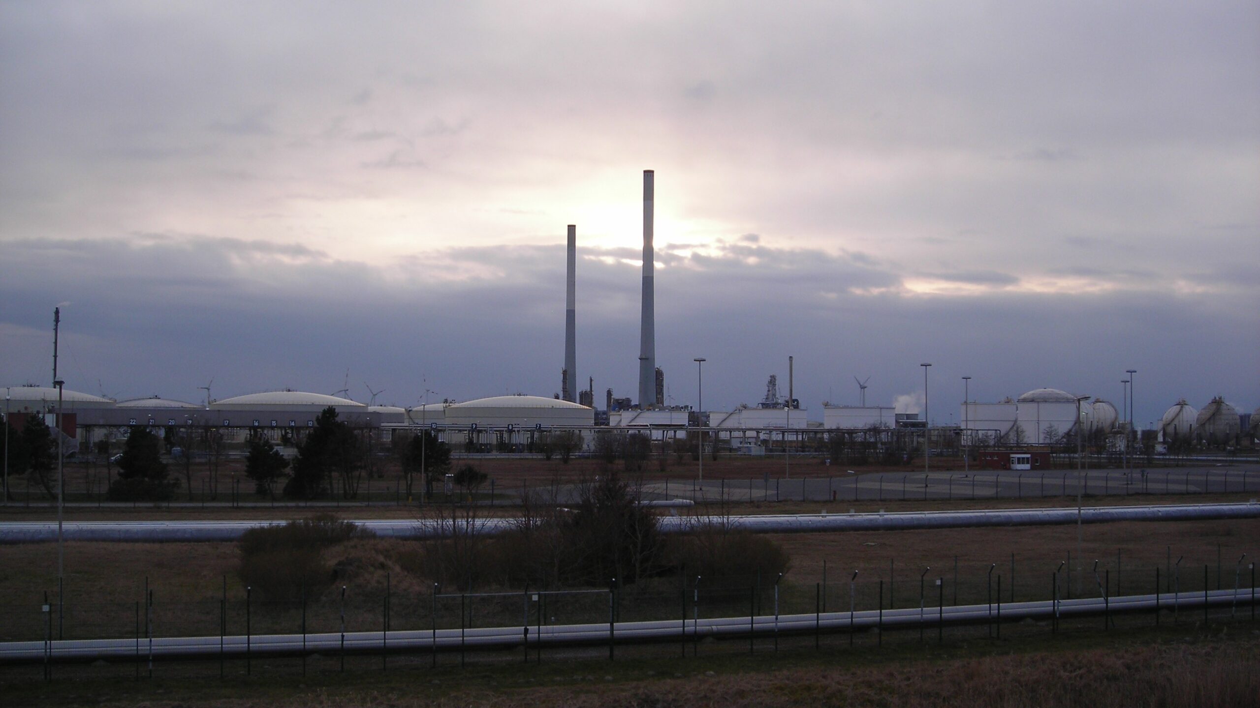 The oil refinery at Wilhelmshaven, Germany
