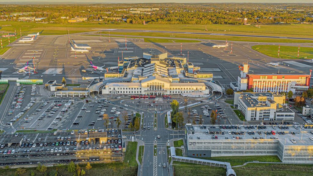 Aerial view of Vilnius Airport (Wikimedia Commons)