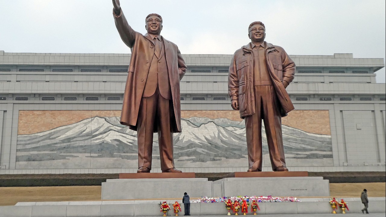 Giant statues of Kim Il-Sung in Pyongyang, North Korea