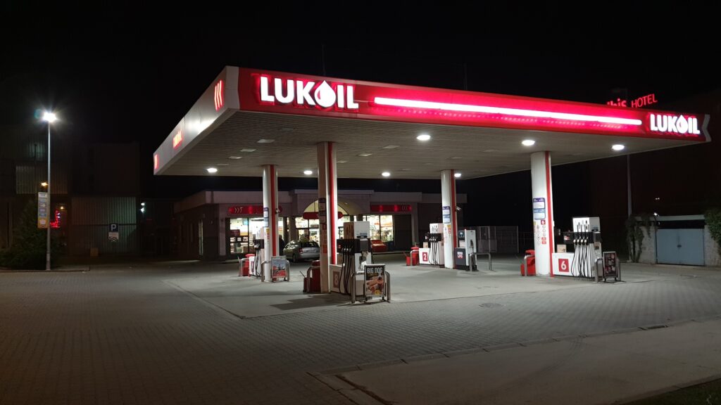 A Lukoil petrol station in Poland in 2018