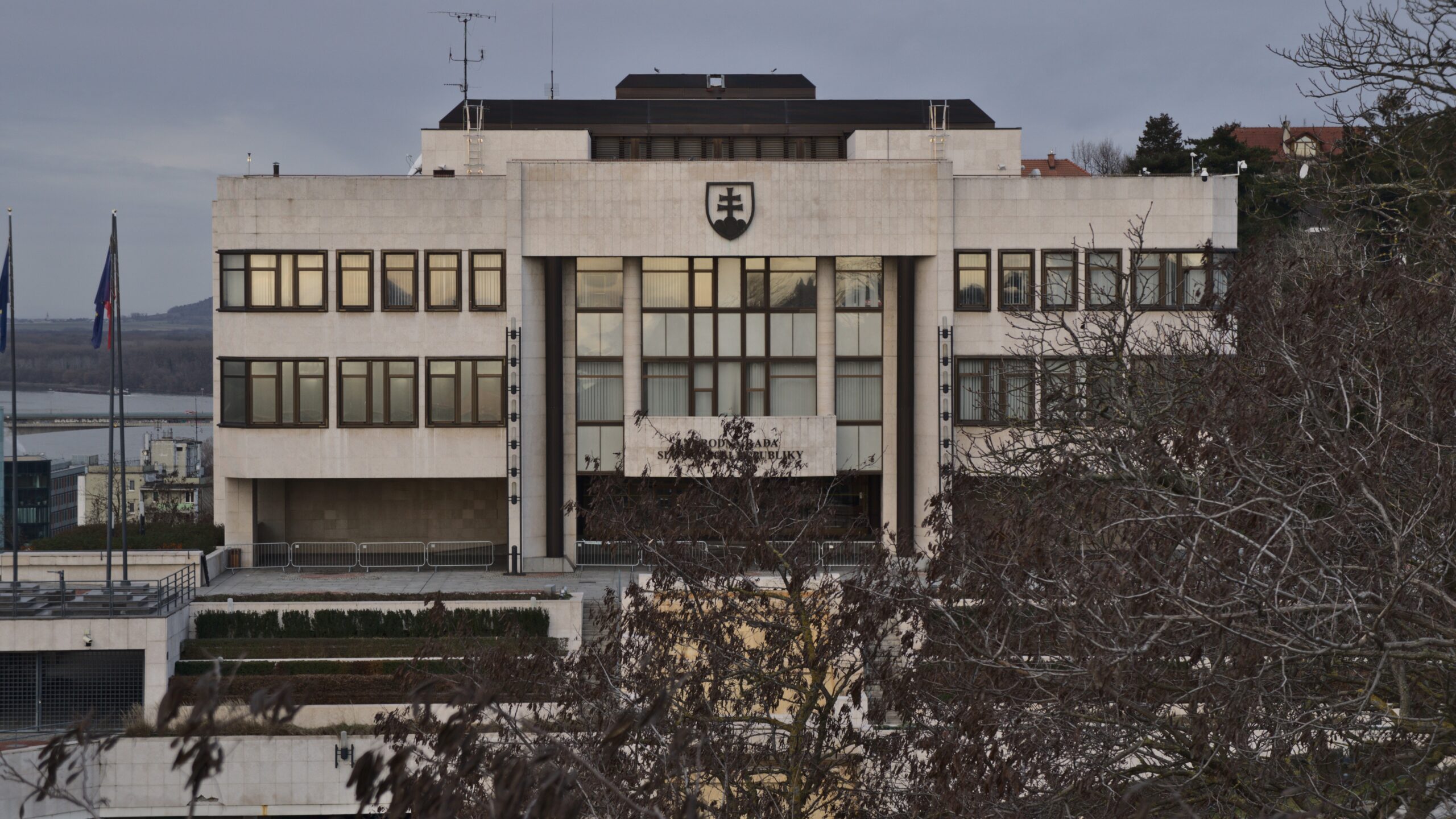 The main building of the Slovak Parliament in Bratislava