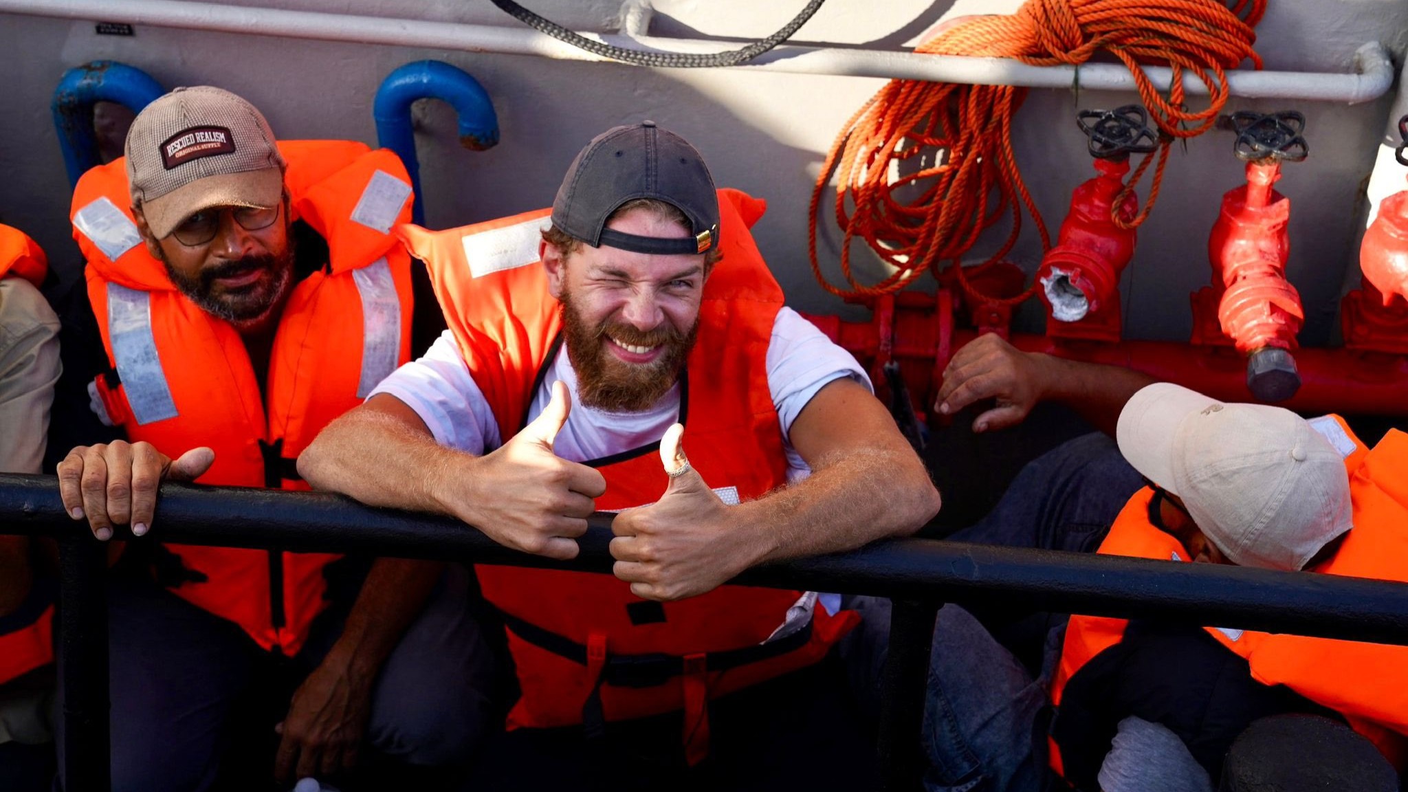 Global Sumud Flotilla activists arriving in Israel on October 3, 2025