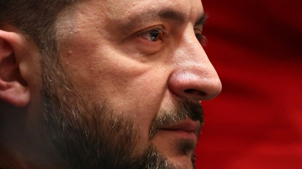 Ukrainian President Volodymyr Zelensky on October 17, 2025 at the White House