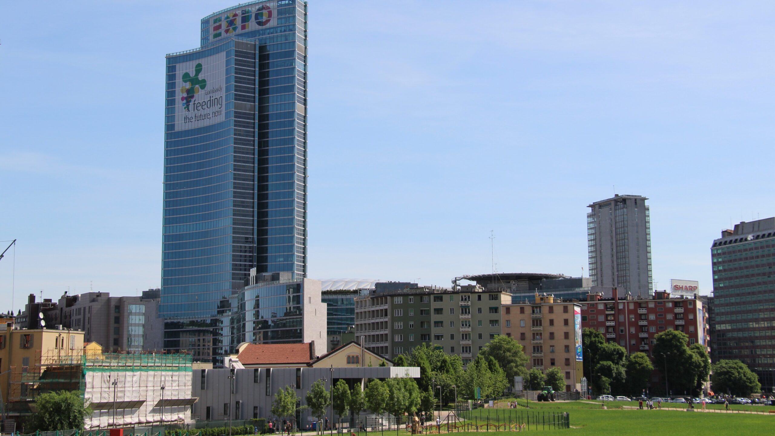 Piazza Gae Aulenti in Milan, Italy
