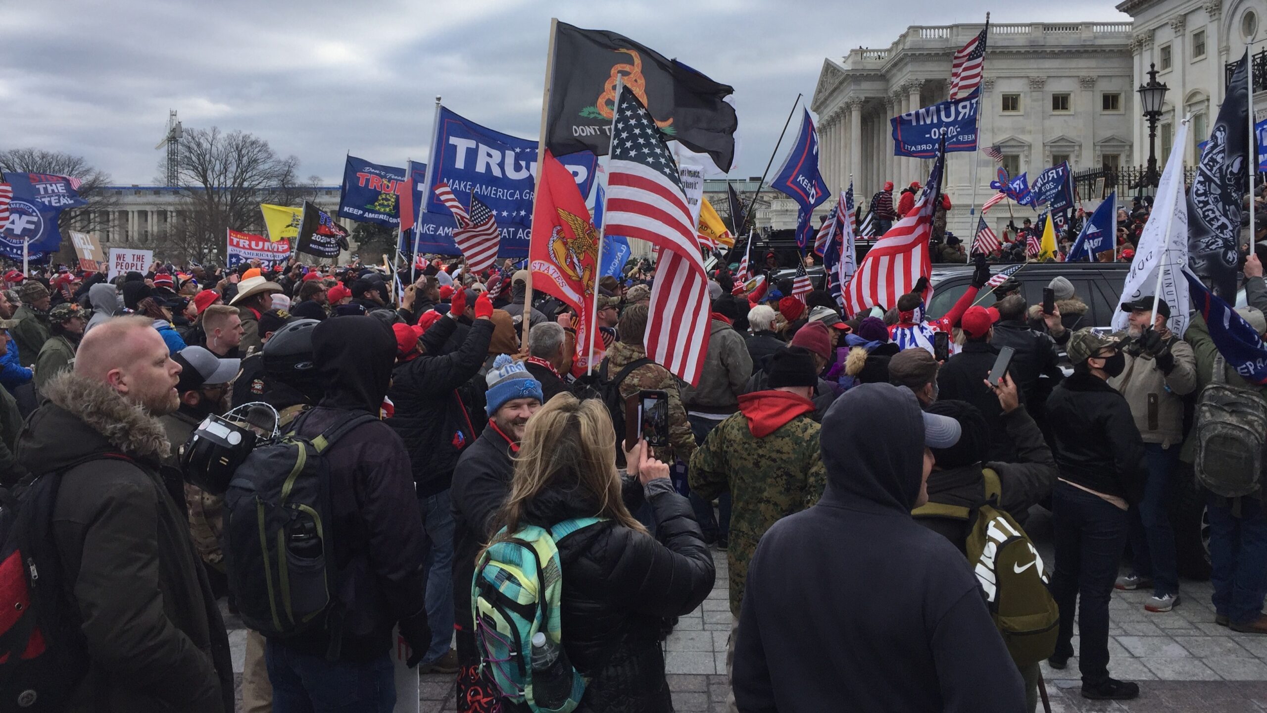 Trump supporters outside the U.S. Capitol on January 6, 2021