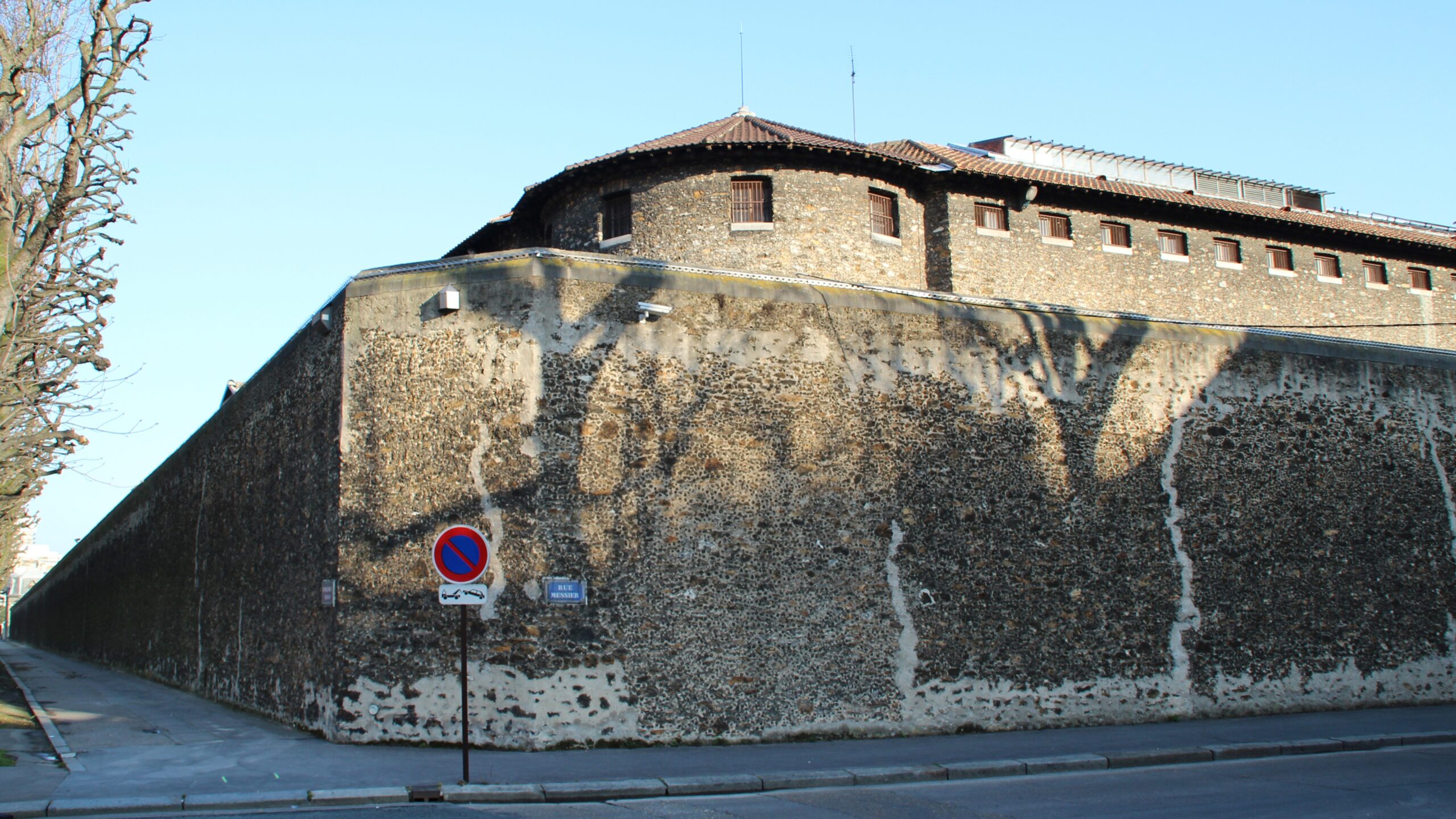 Northwestern corner of La Santé prison in Paris, France