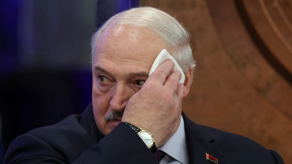 Belarus’s President Alexander Lukashenko during a meeting of the World Atomic Week international forum in Moscow on September 25, 2025.