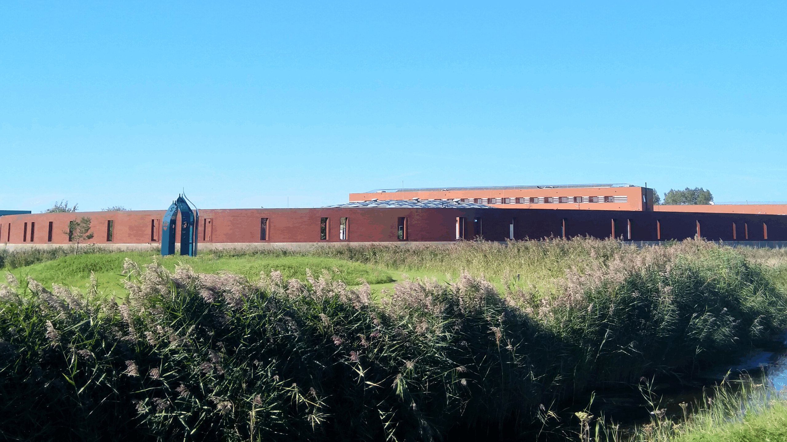 The asylum center, formerly a juvenile detention facility, in Den Helder, the Netherlands