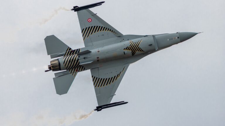 An F-16 fighter jet of the Turkish Air Force