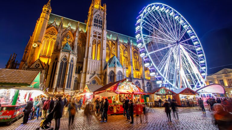 The Christmas market in Metz, France in 2023