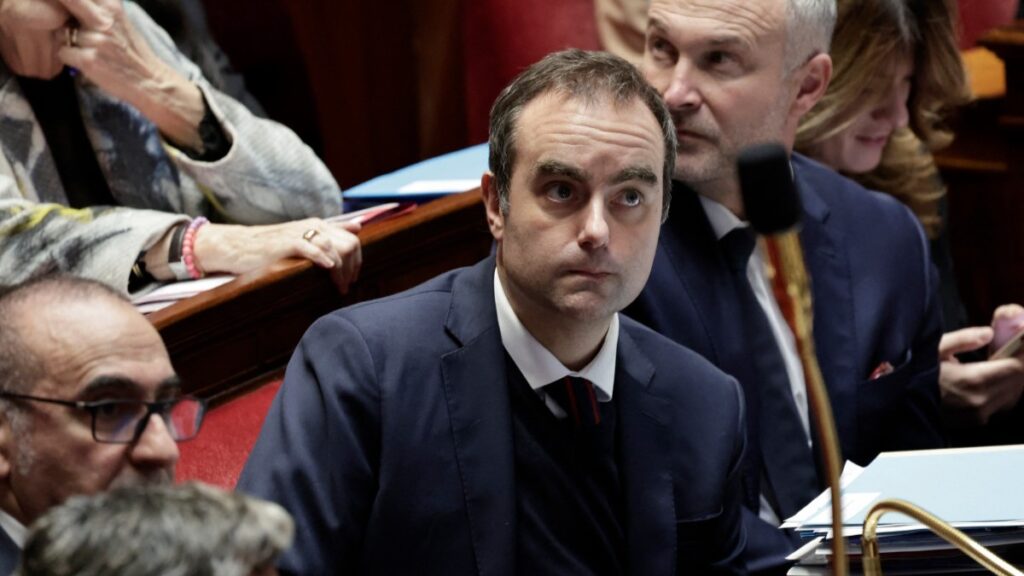 France’s Prime Minister Sébastien Lecornu looks on during a session of questions to the government at the National Assembly in Paris on December 17, 2025.