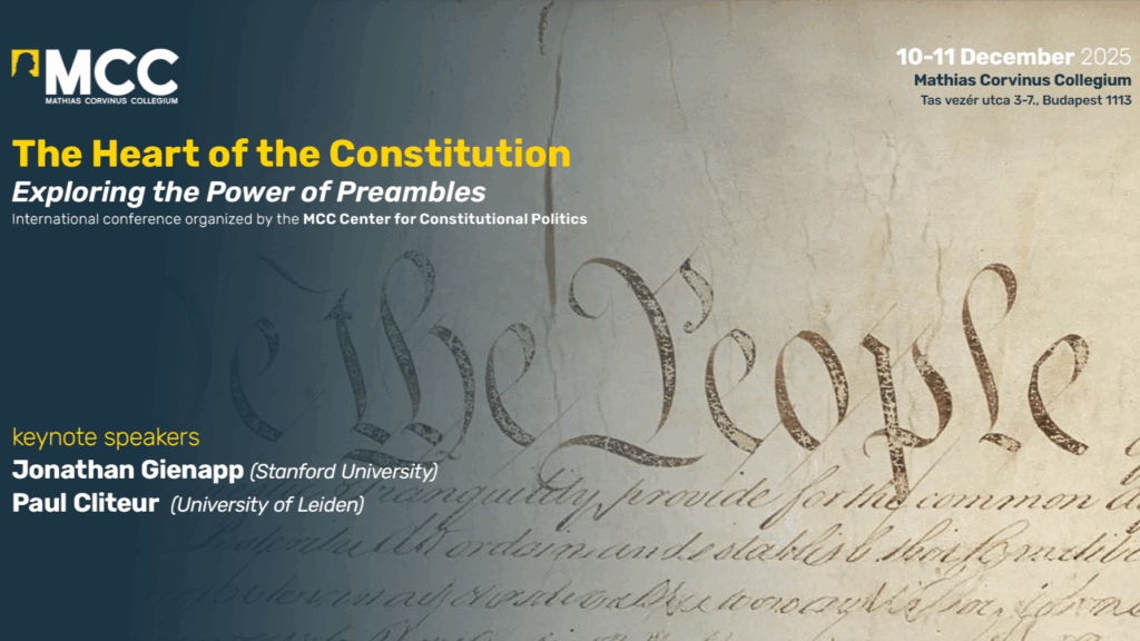 Budapest To Host Global Debate on the Power of Constitutional Preambles