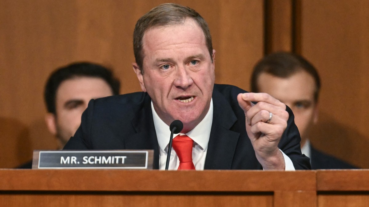 Republican Senator Eric Schmitt (Missouri) speaks during a Senate Judiciary Committee hearing in Washington, D.C. on September 16, 2025.