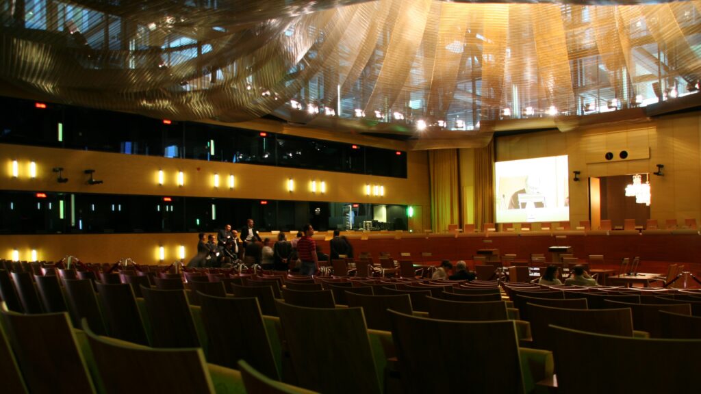 The Grand Courtroom of the European Court of Justice in Luxembourg City