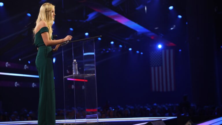 Eva Vlaardingerbroek at the 2023 AmericaFest at the Phoenix Convention Center in Phoenix, Arizona