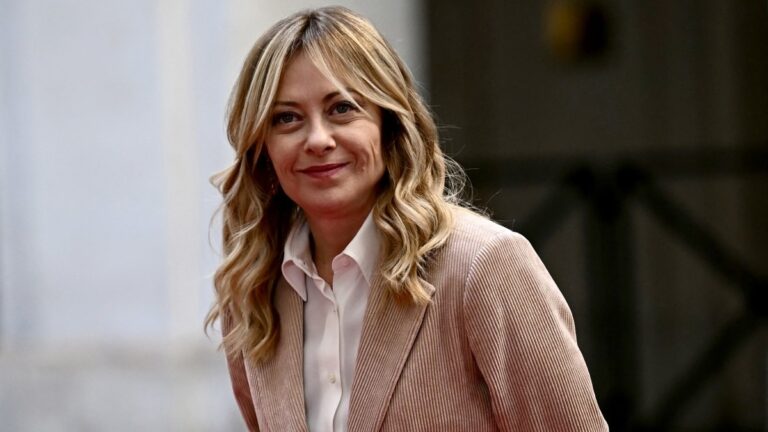 Italy’s Prime Minister Giorgia Meloni smiles as she waits to welcome Chile's President-elect José Antonio Kast at Palazzo Chigi in Rome on Febuary 5, 2026.