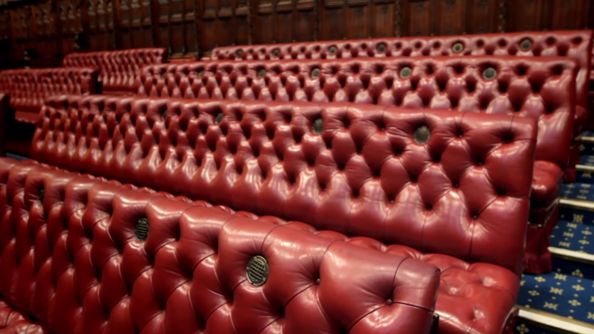 Benches in the Chamber of the House of Lords