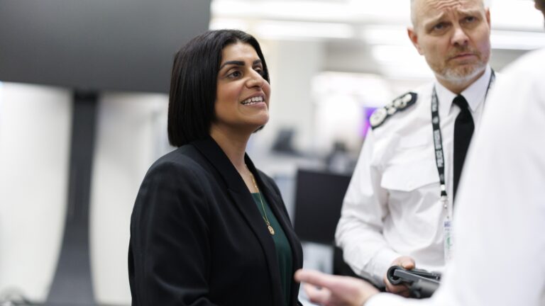 UK Home Secretary Shabana Mahmood visits the Metropolitan Police on January 22, 2026.