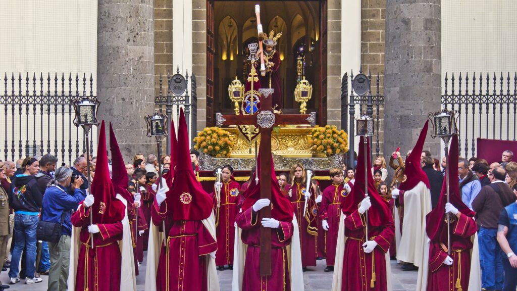 A Holy Week procession in La Laguna, Spain