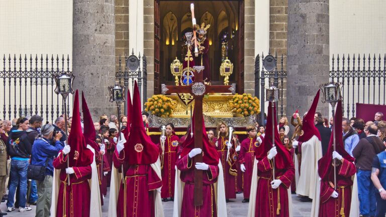 A Holy Week procession in La Laguna, Spain