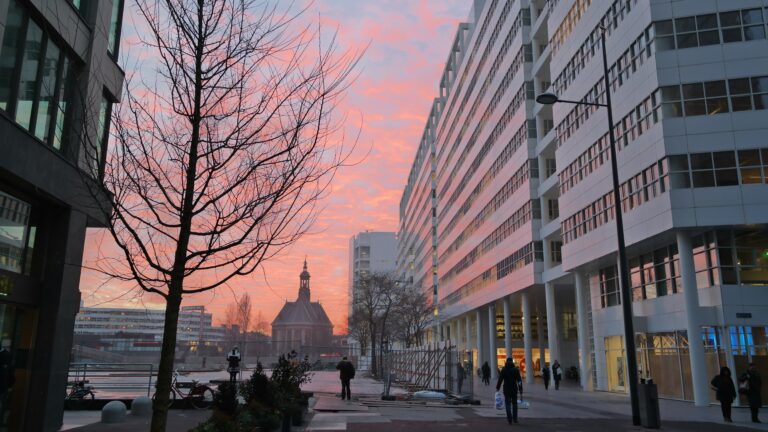 The City Hall of The Hague at sundown