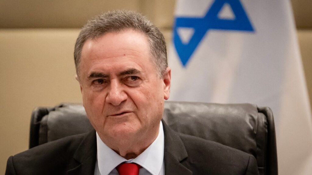 Israeli Defense Minister Israel Katz speaks after his meeting with his Greek counterpart in Athens on January 20, 2026.